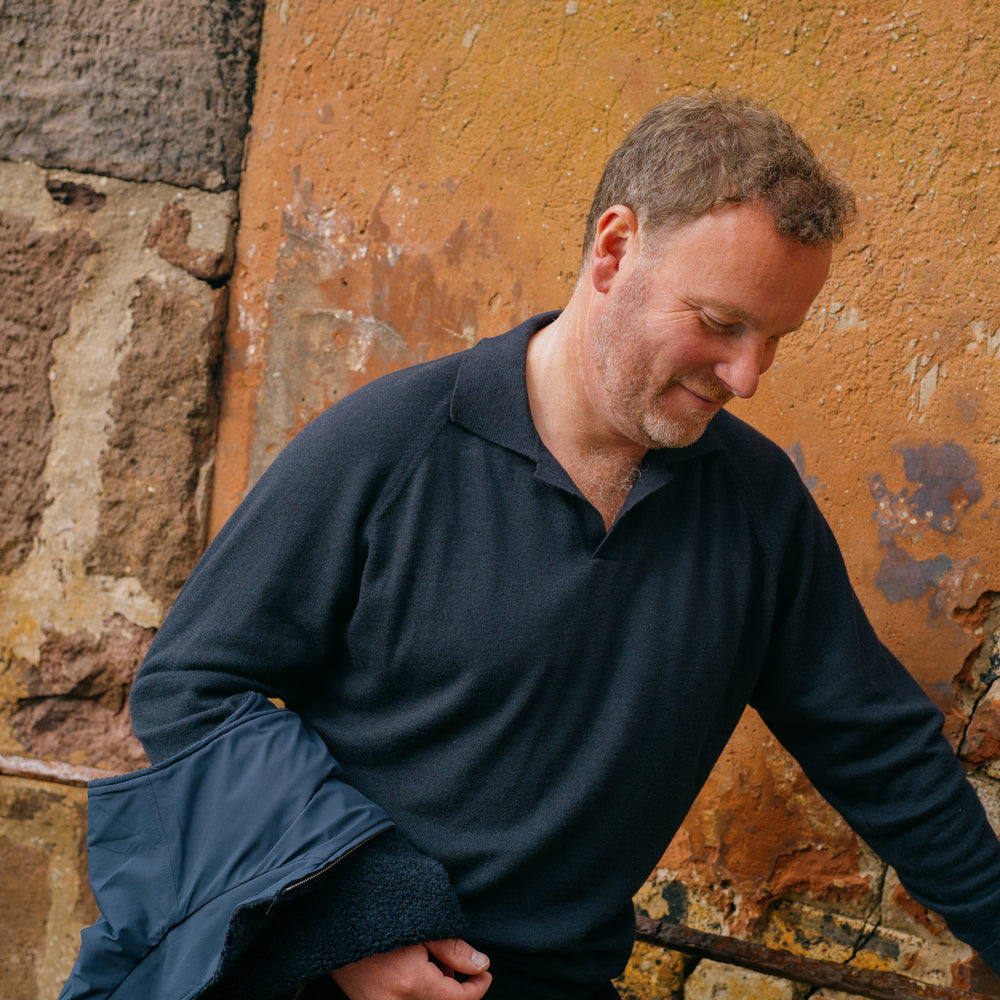 
                  
                    Polo Neck Jumper in Midnight
                  
                