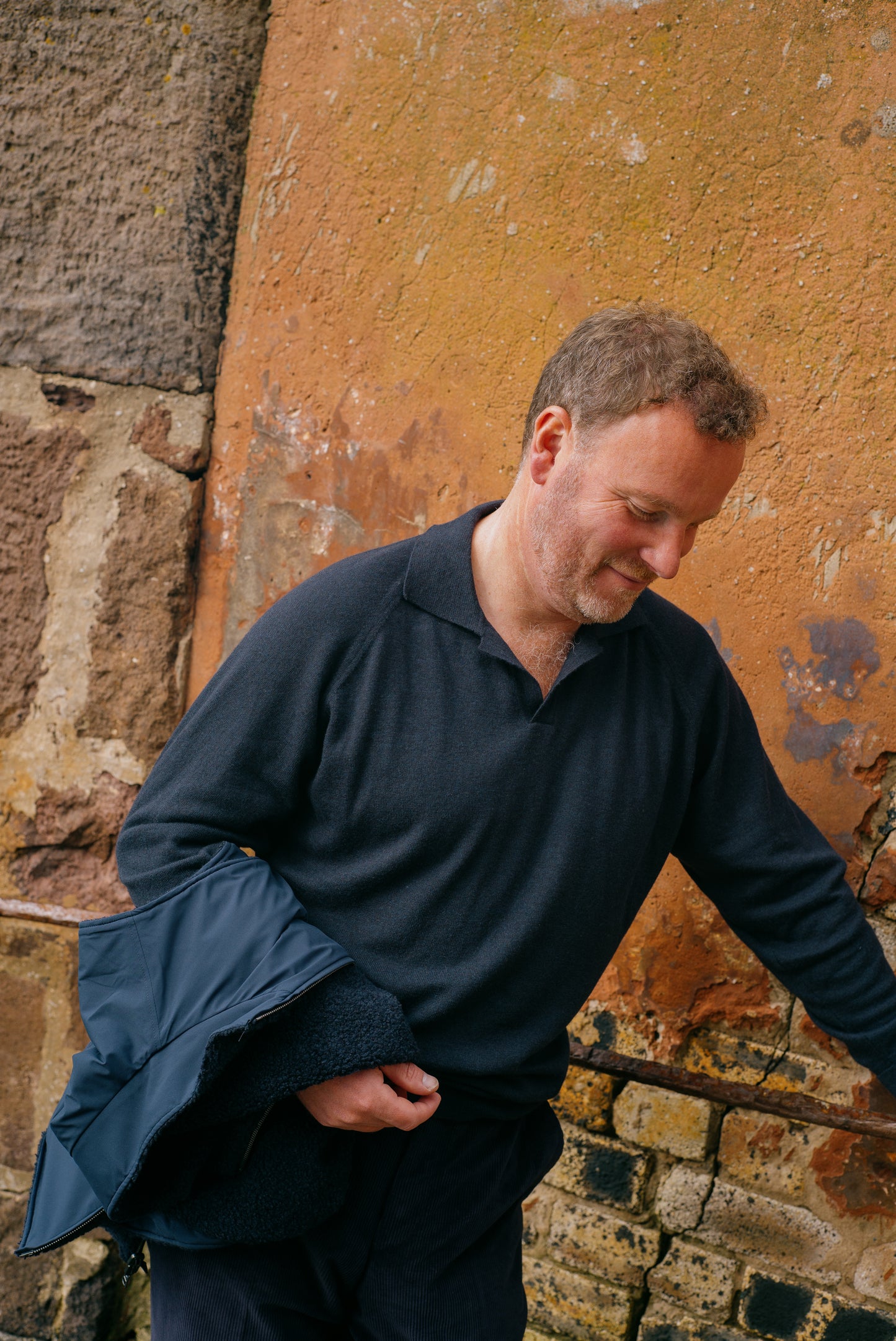 
                  
                    Polo Neck Jumper in Midnight
                  
                