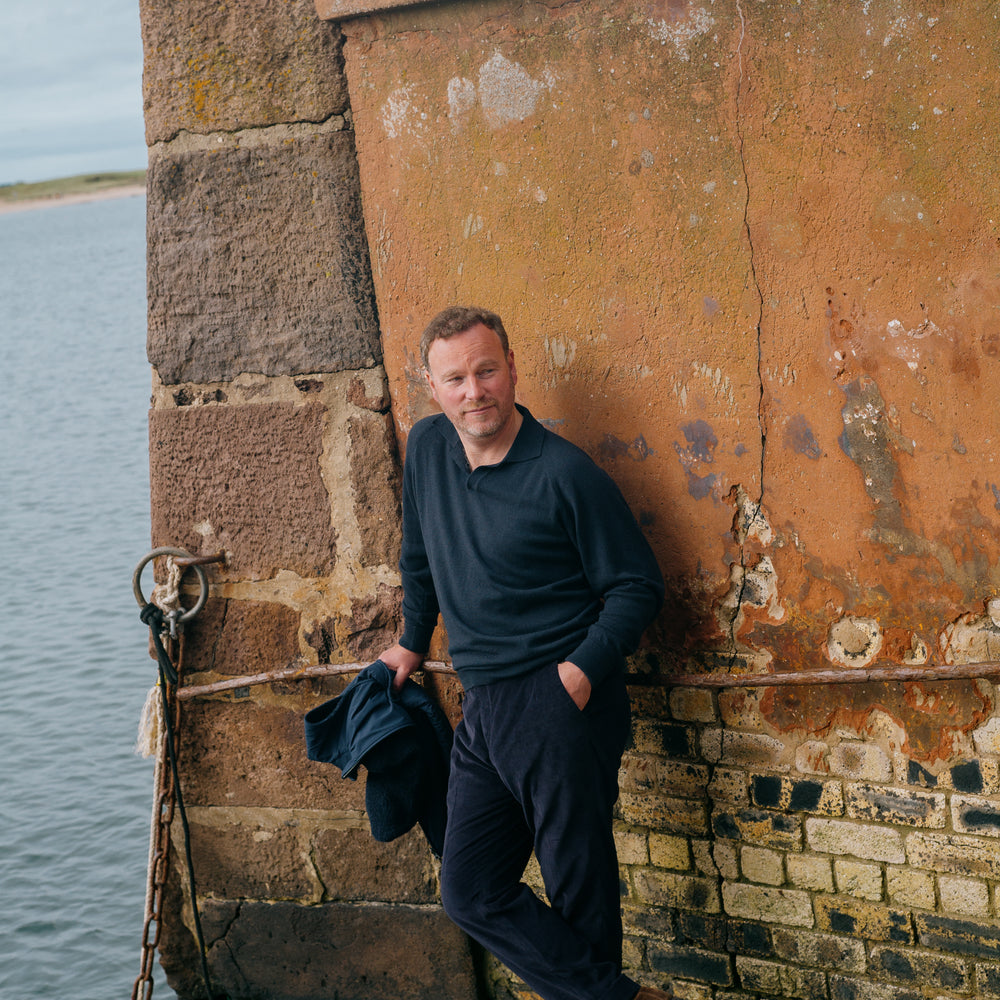 
                  
                    Polo Neck Jumper in Midnight
                  
                