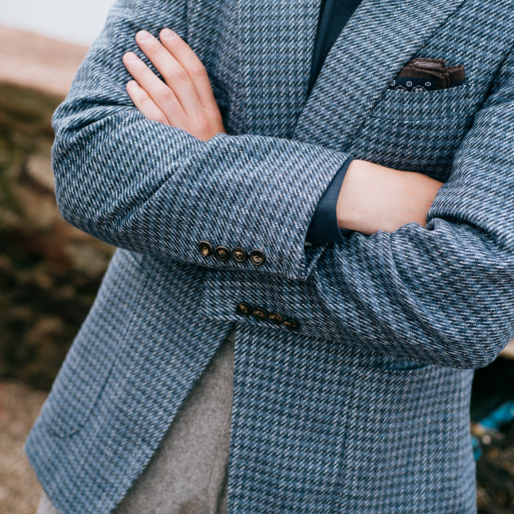 
                  
                    Pleat Front Trouser in Light Grey Flannel
                  
                