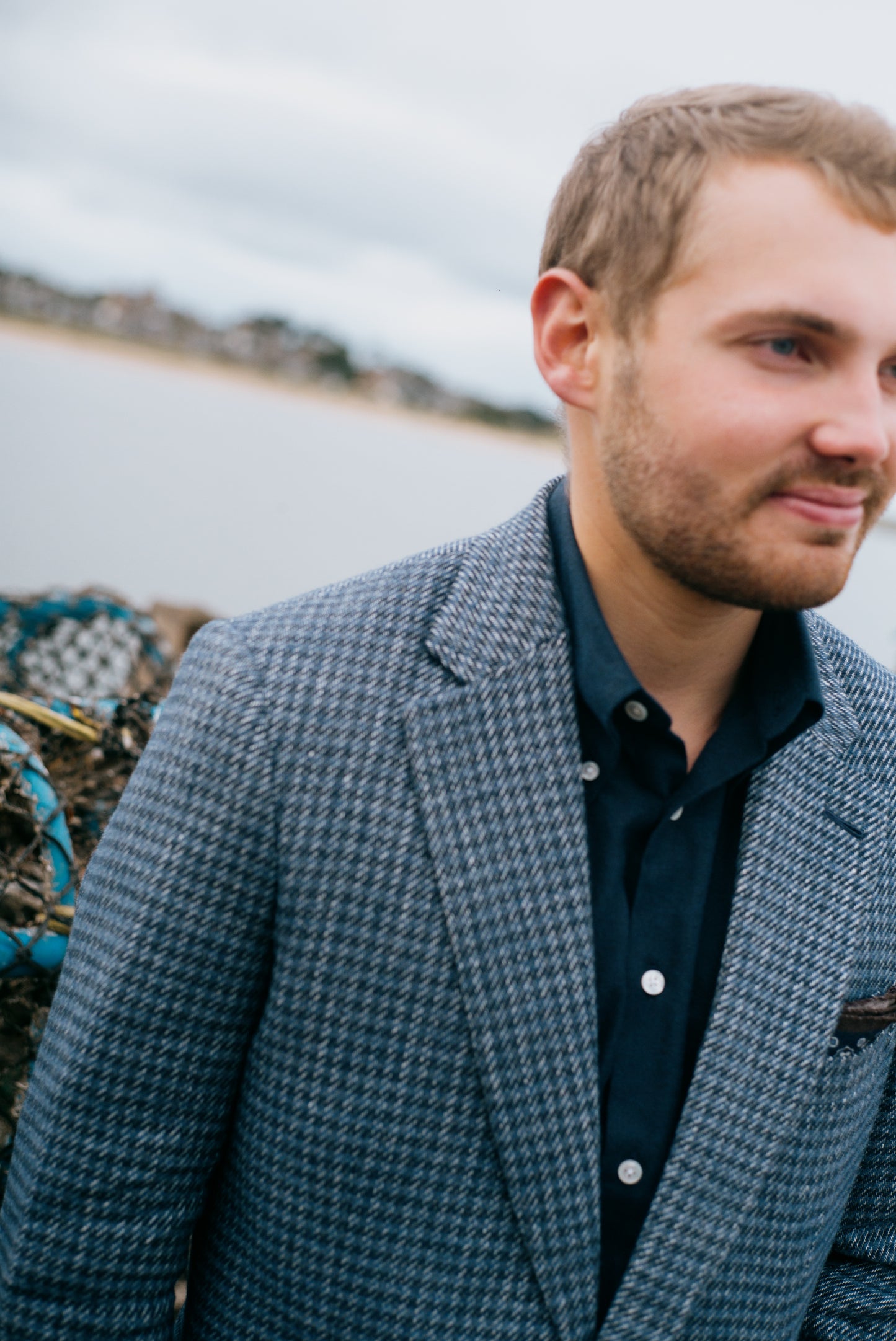 
                  
                    Button Down Shirt in Mid Blue Flannel
                  
                