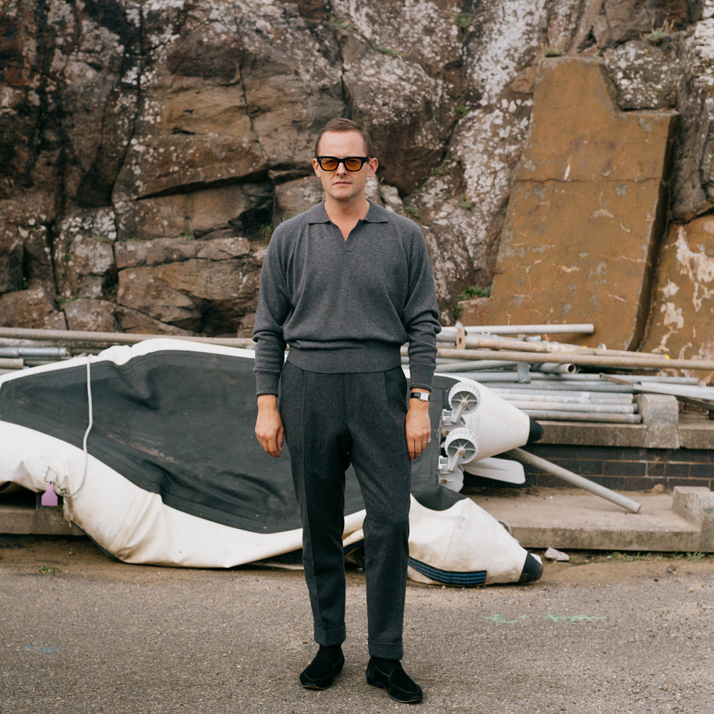 
                  
                    Polo Neck Jumper in Graphite
                  
                