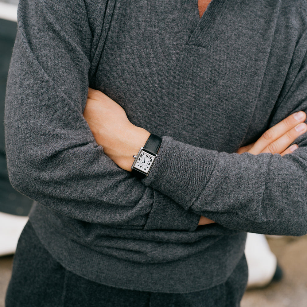 
                  
                    Polo Neck Jumper in Graphite
                  
                