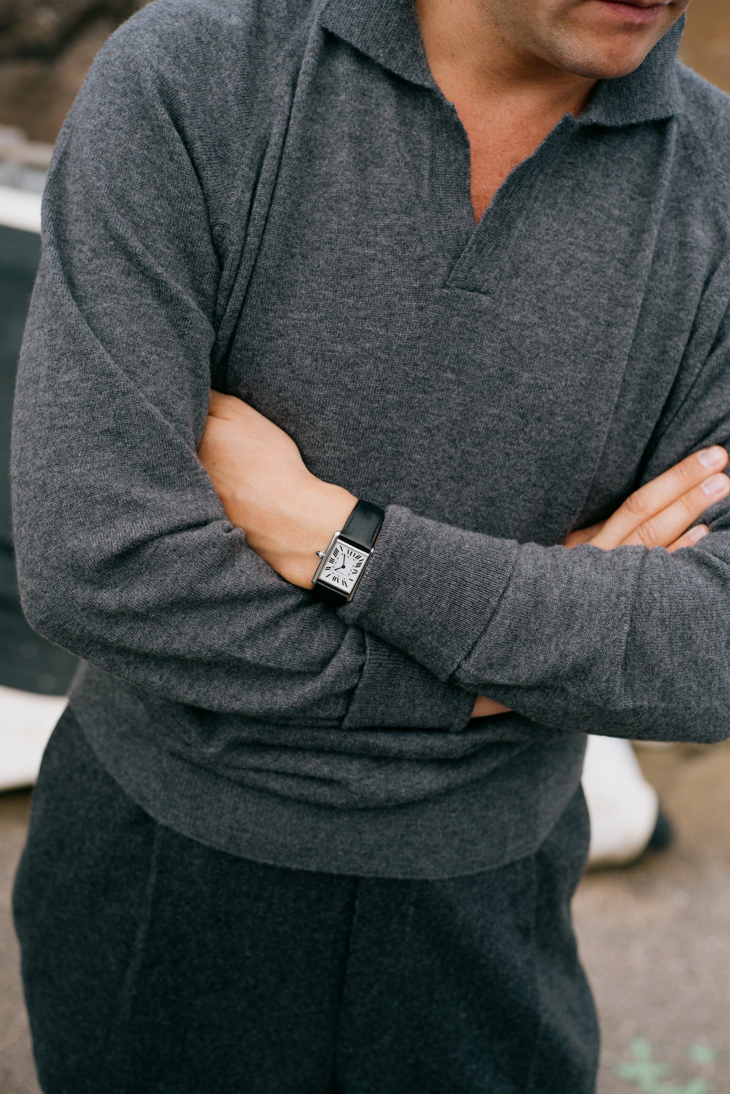 
                  
                    Polo Neck Jumper in Graphite
                  
                