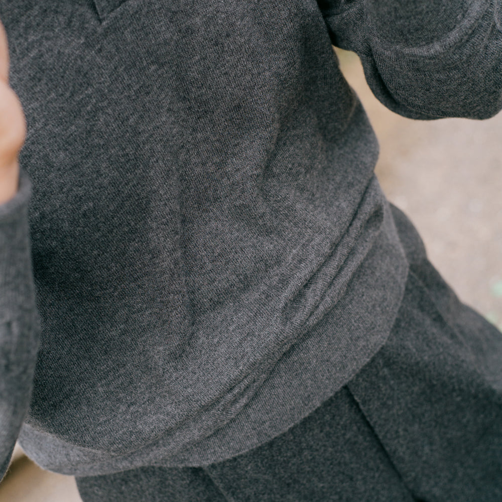 
                  
                    Pleat Front Trouser in Charcoal Grey Flannel
                  
                