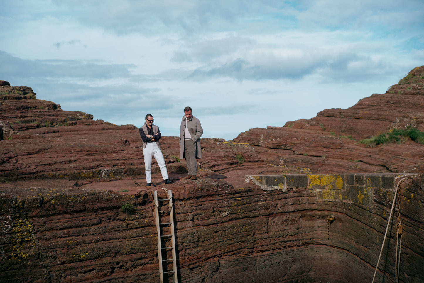 
                  
                    Flat Front Trouser in Taupe Cashmere Mix Corduroy
                  
                