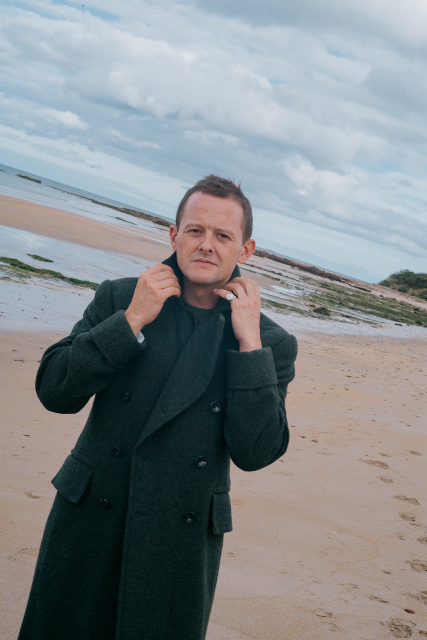 
                  
                    Greatcoat in Green Cashmere Twill
                  
                