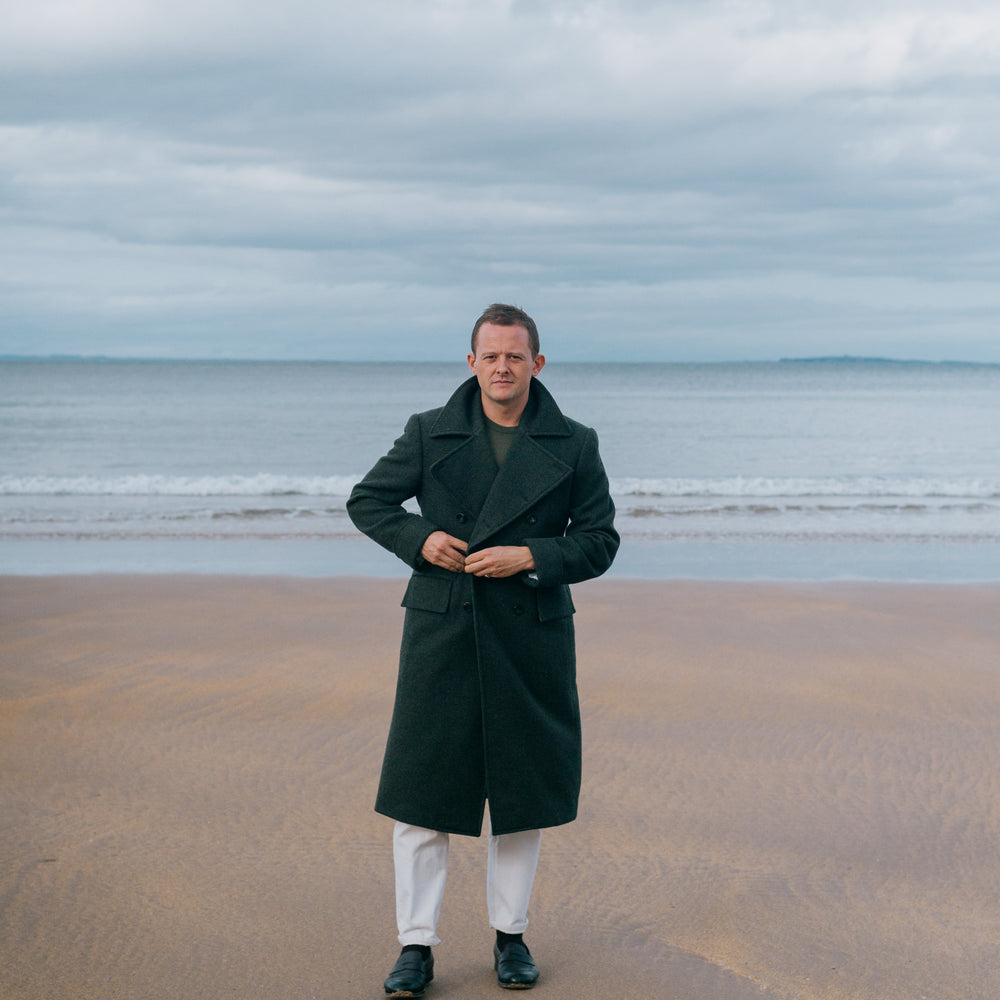 
                  
                    Greatcoat in Green Cashmere Twill
                  
                