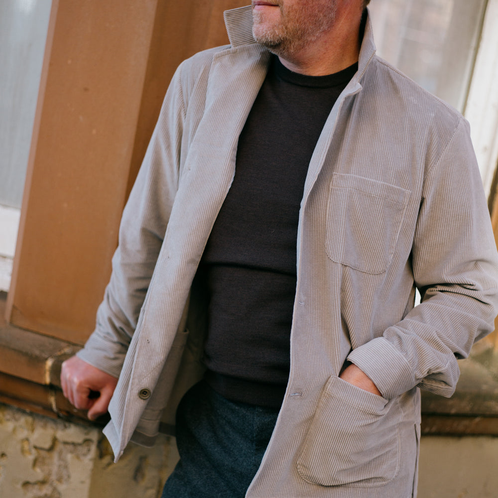 
                  
                    Painters Jacket in Putty Corduroy
                  
                