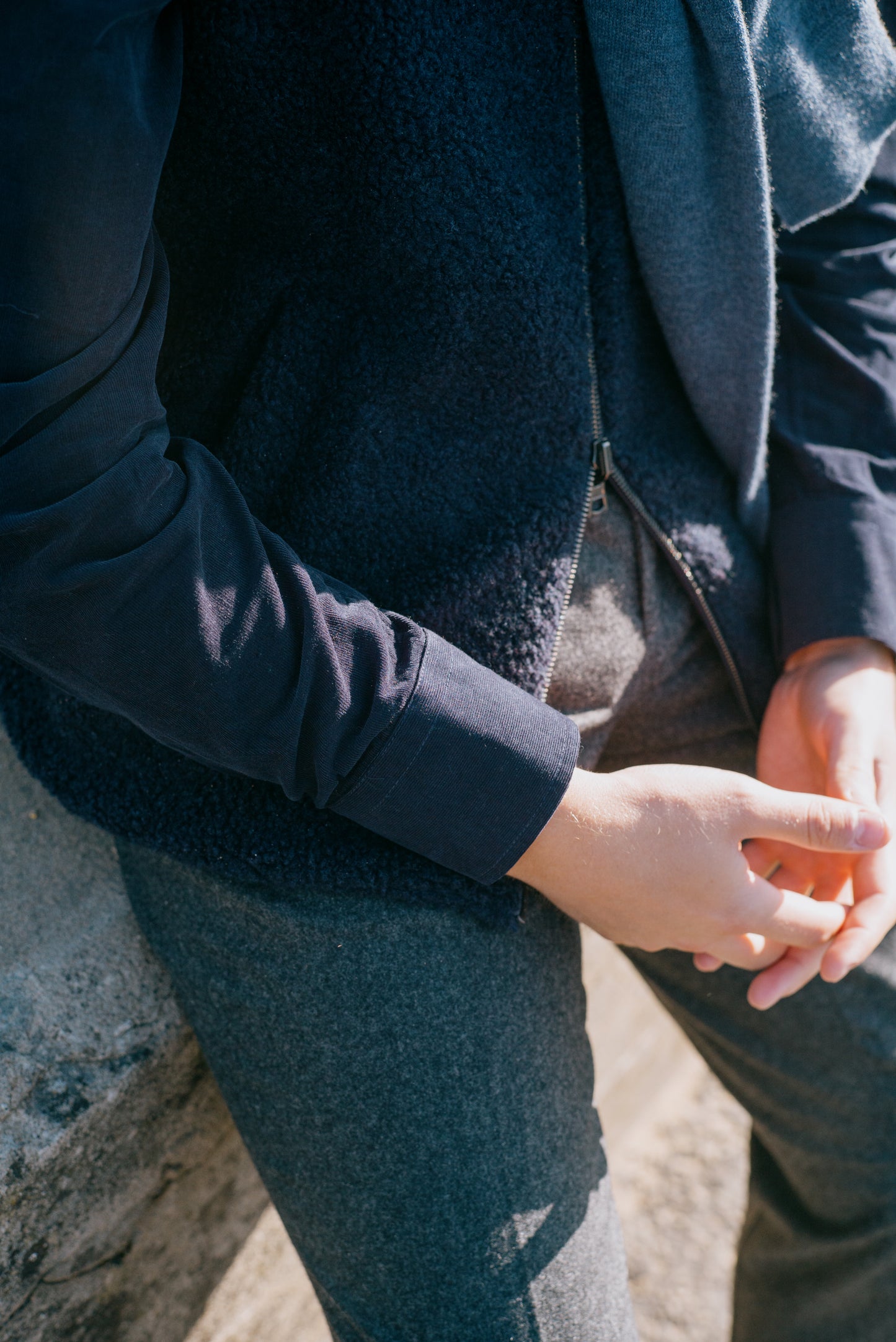 
                  
                    One Piece Collar Shirt in Navy Blue Micro Corduroy
                  
                