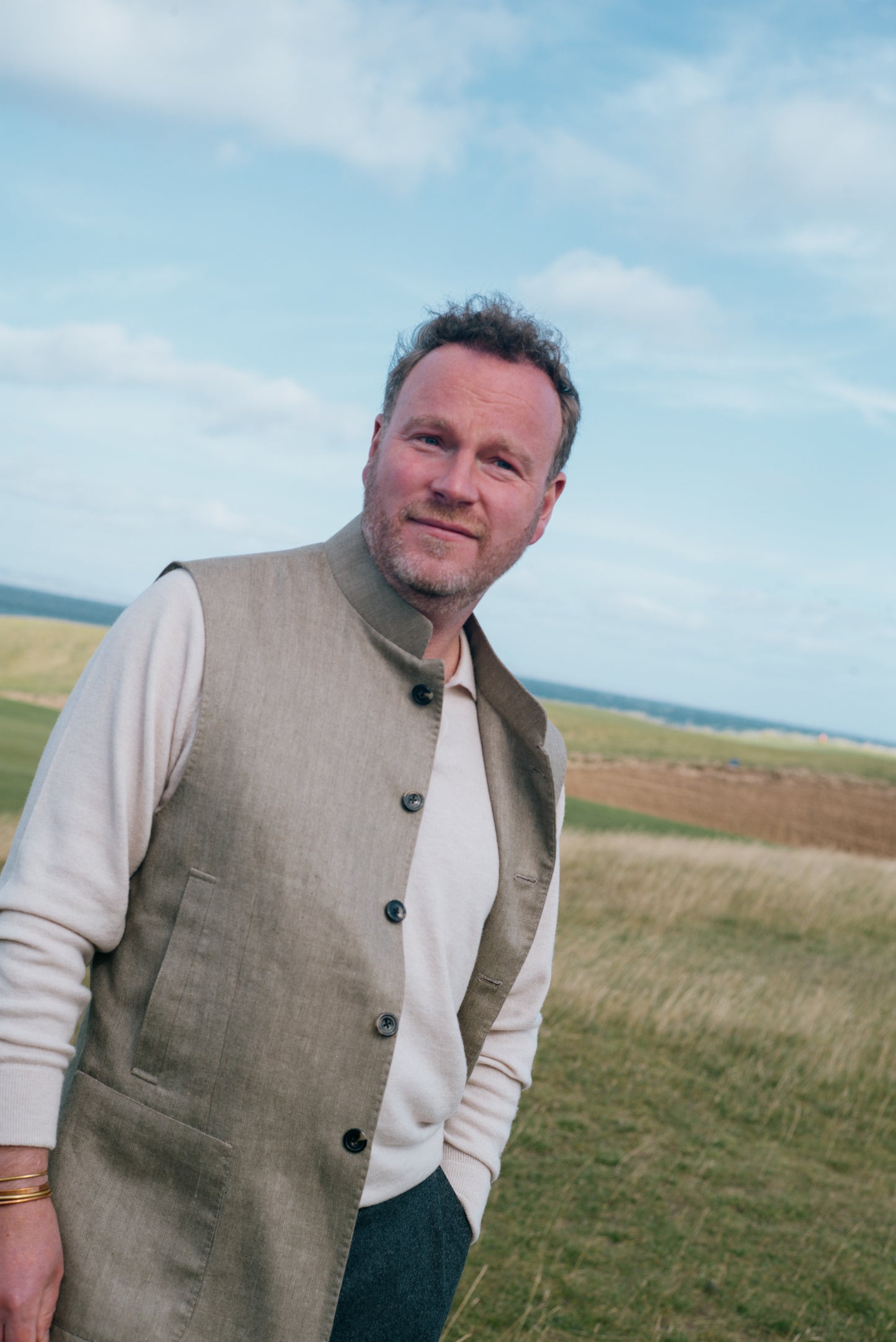 
                  
                    Polo Neck Jumper in Cedar
                  
                