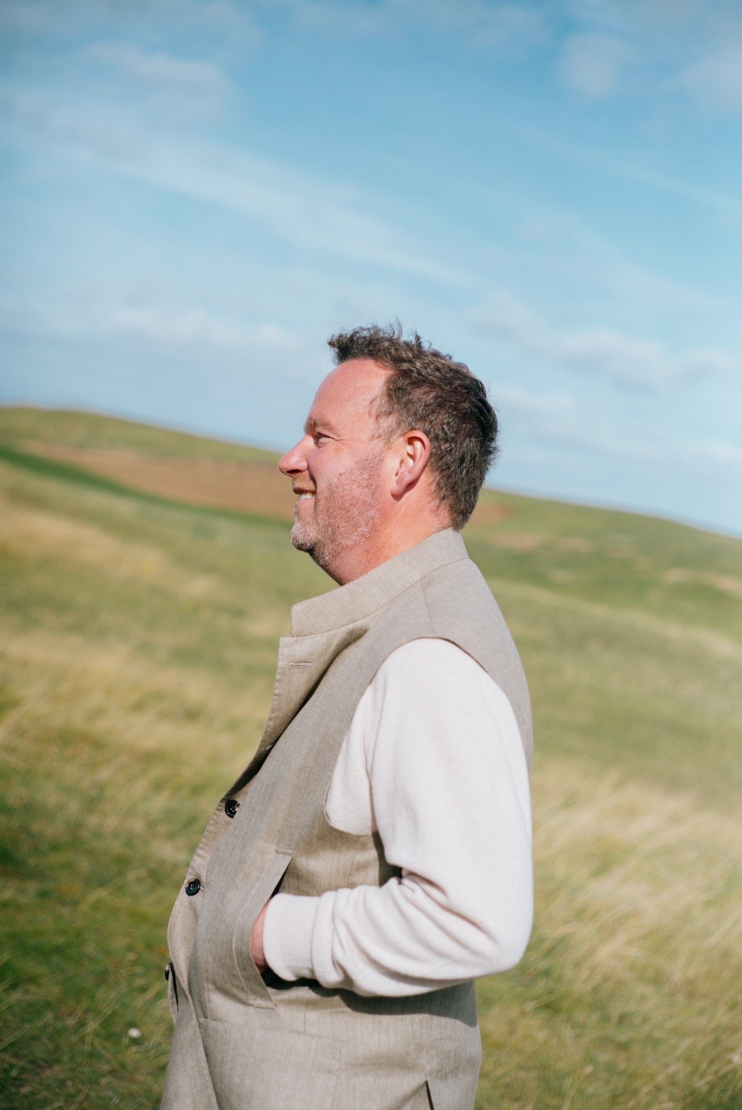 
                  
                    Polo Neck Jumper in Cedar
                  
                