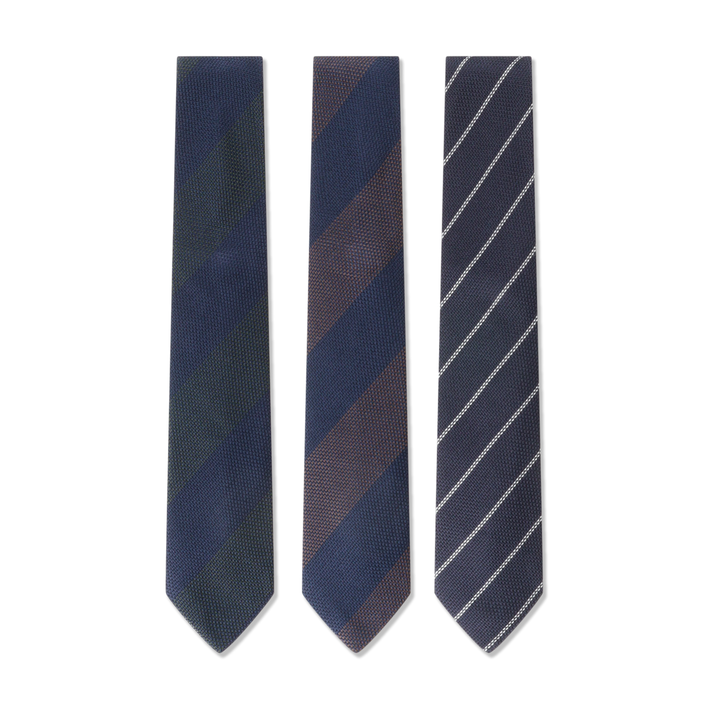 
                  
                    Brown Repp Stripe Tie in Grenadine Silk
                  
                
