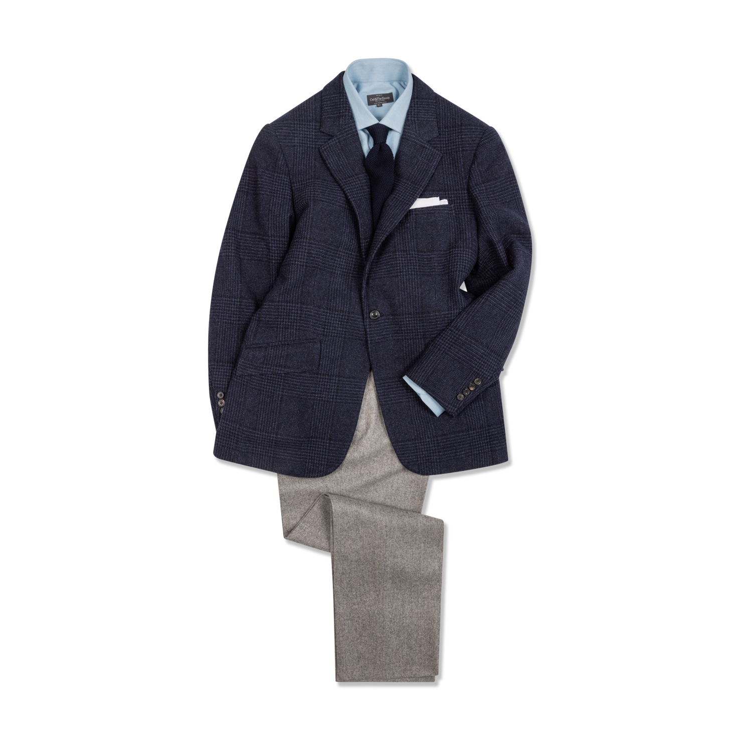 Single Breasted Notch Jacket in Navy Glen Check – Cad & The Dandy