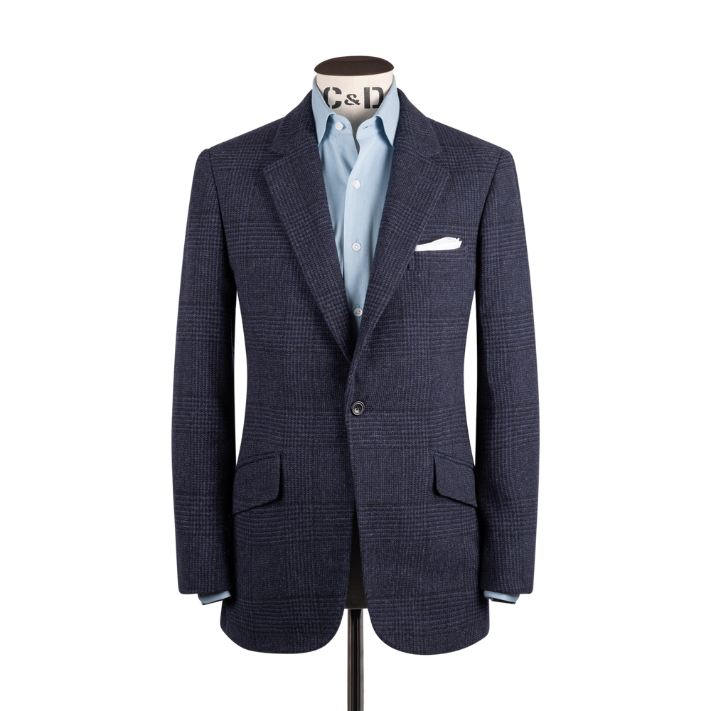Single Breasted Notch Jacket in Navy Glen Check – Cad & The Dandy Single Breasted Notch Jacket in Navy Glen Check – Cad & The Dandy