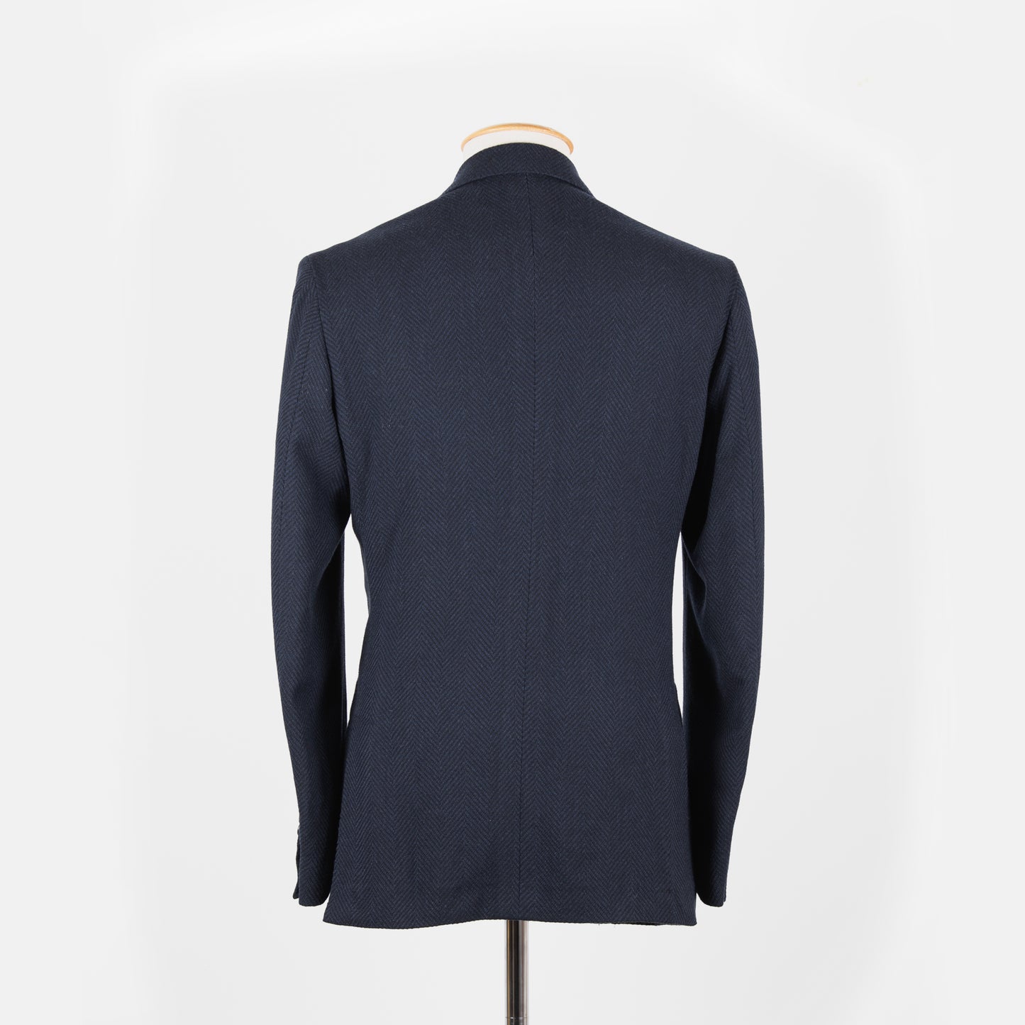
                  
                    Single Breasted Cardigan Jacket in Navy Herringbone Jersey
                  
                