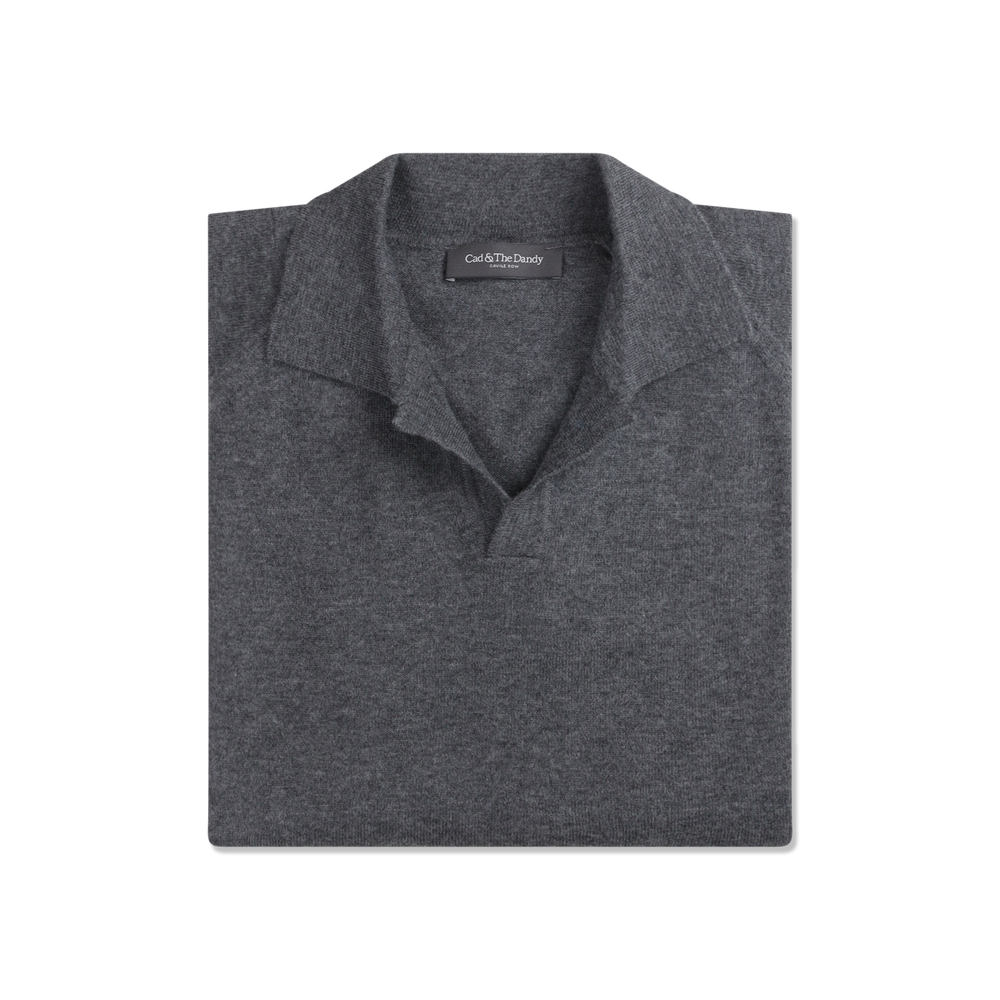 Polo Neck Jumper in Graphite