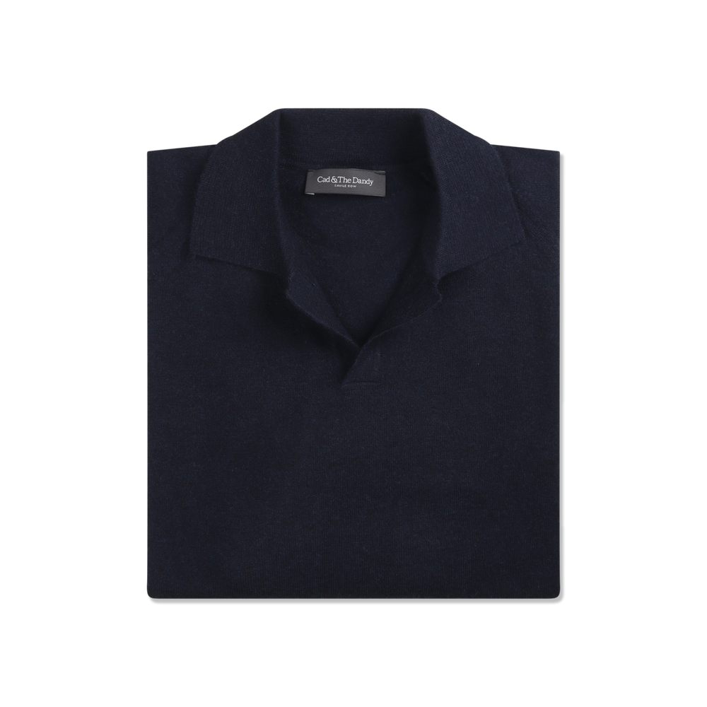 Polo Neck Jumper in Midnight