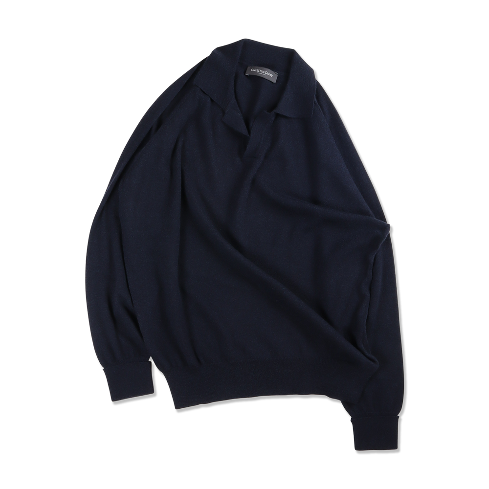 
                  
                    Polo Neck Jumper in Midnight
                  
                