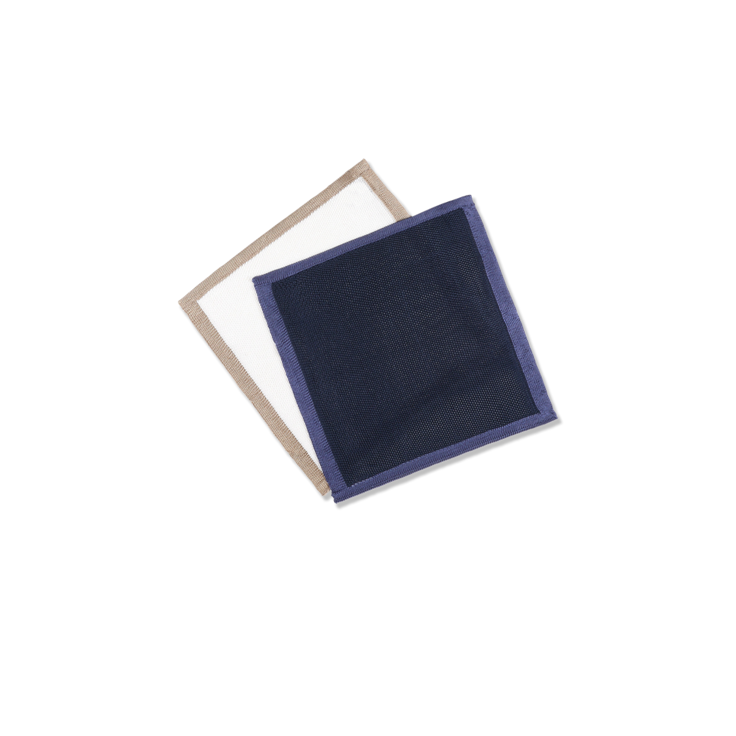 
                  
                    Knitted Pocket Square in Navy Silk
                  
                