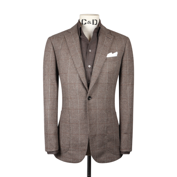 Single Breasted Notch Jacket in Cashmere Russell Check