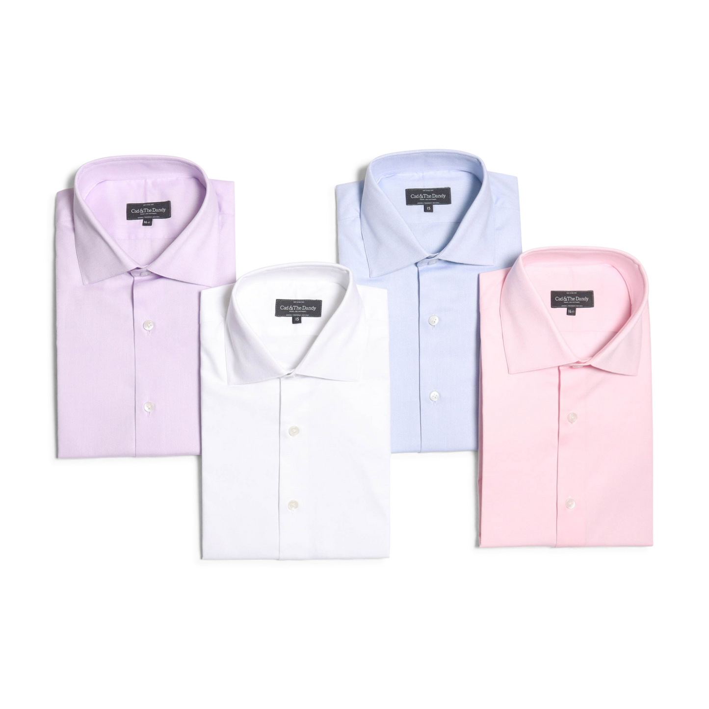 
                  
                    Cutaway Collar, Single Cuff Shirt in White Plain Weave
                  
                