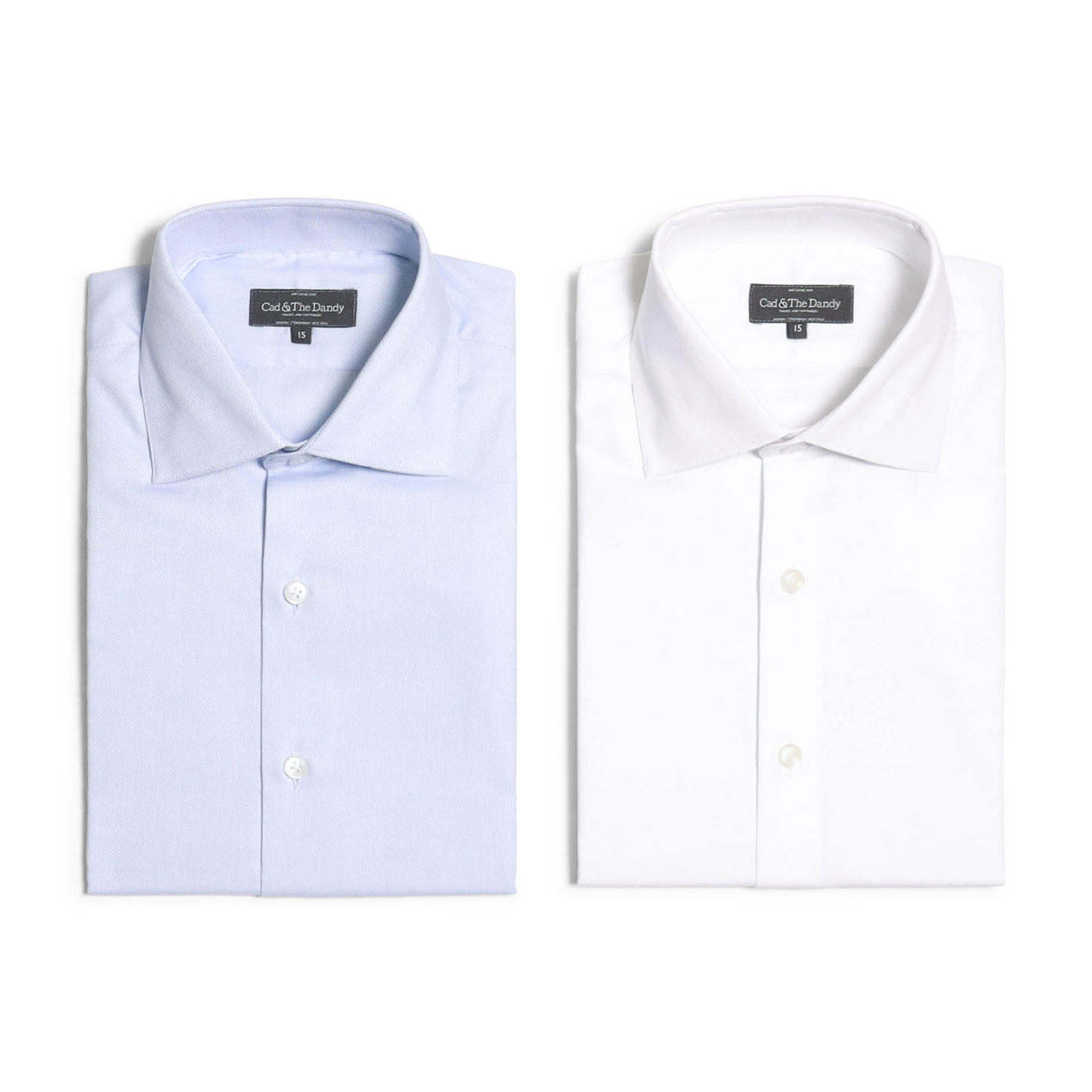 
                  
                    Cutaway Collar, Single Cuff Shirt in White Plain Weave
                  
                