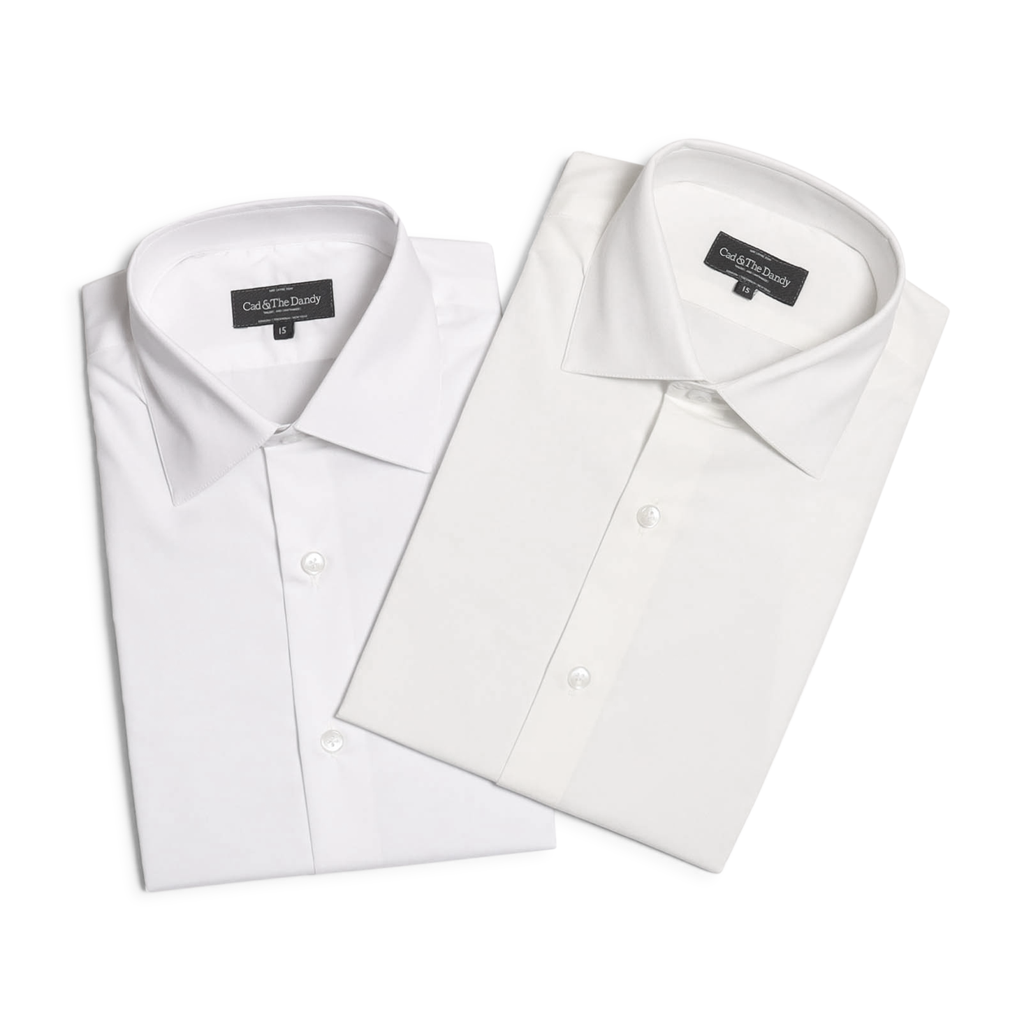 Classic Collar Single Cuff Shirt in White Poplin