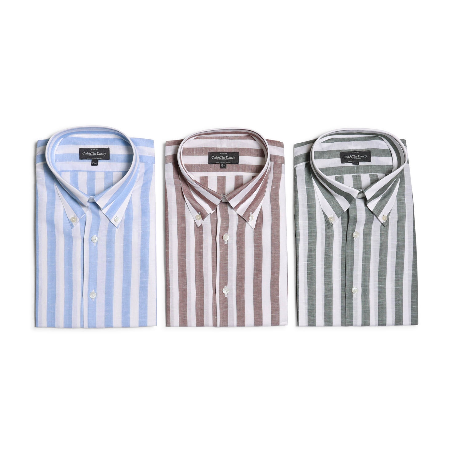 Button Down Shirt in Wide Brown Stripe – Cad & The Dandy Savile Row