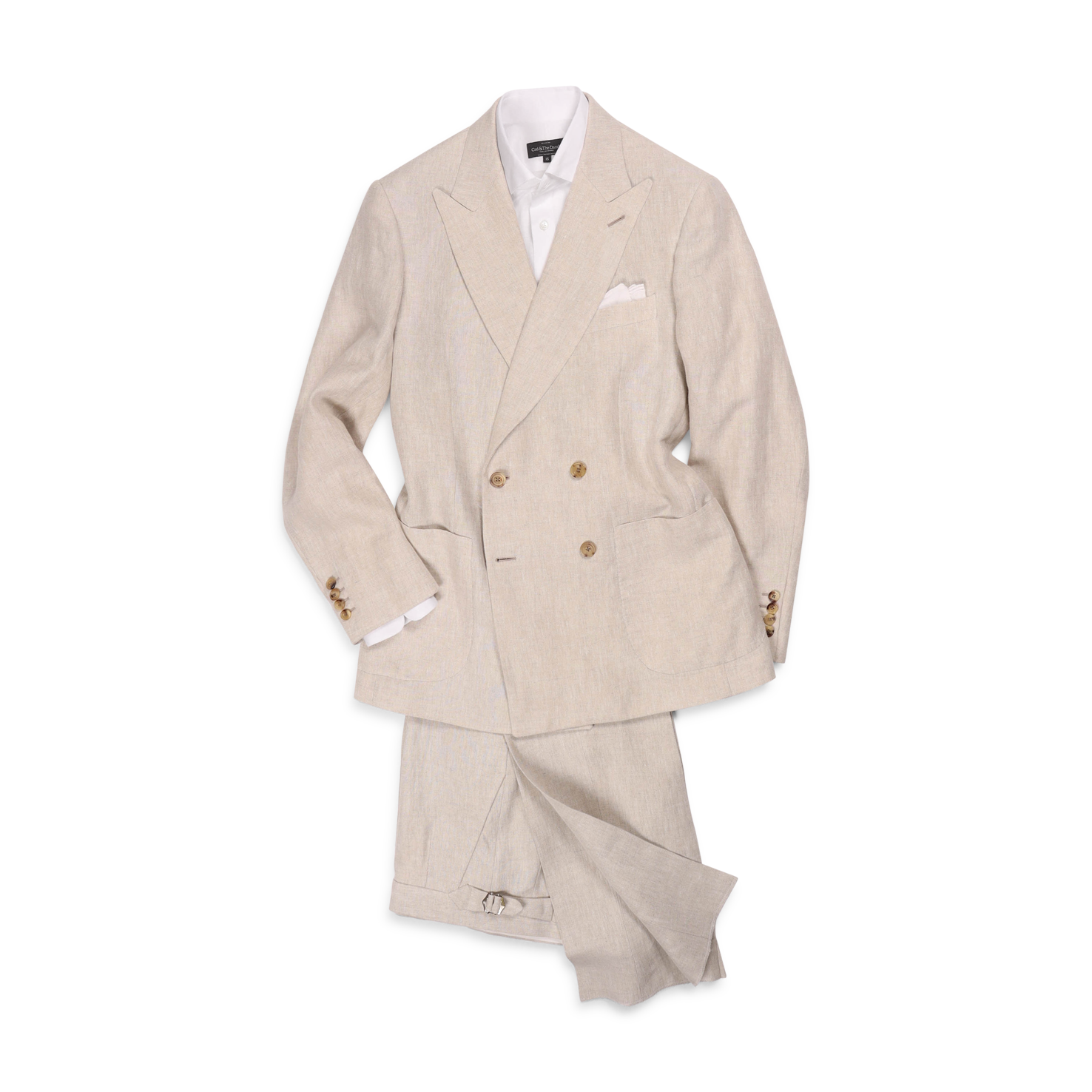 Double Breasted Peak Lapel Jacket in Natural Linen – Cad & The Double Breasted Peak Lapel Jacket in Natural Linen – Cad & The
