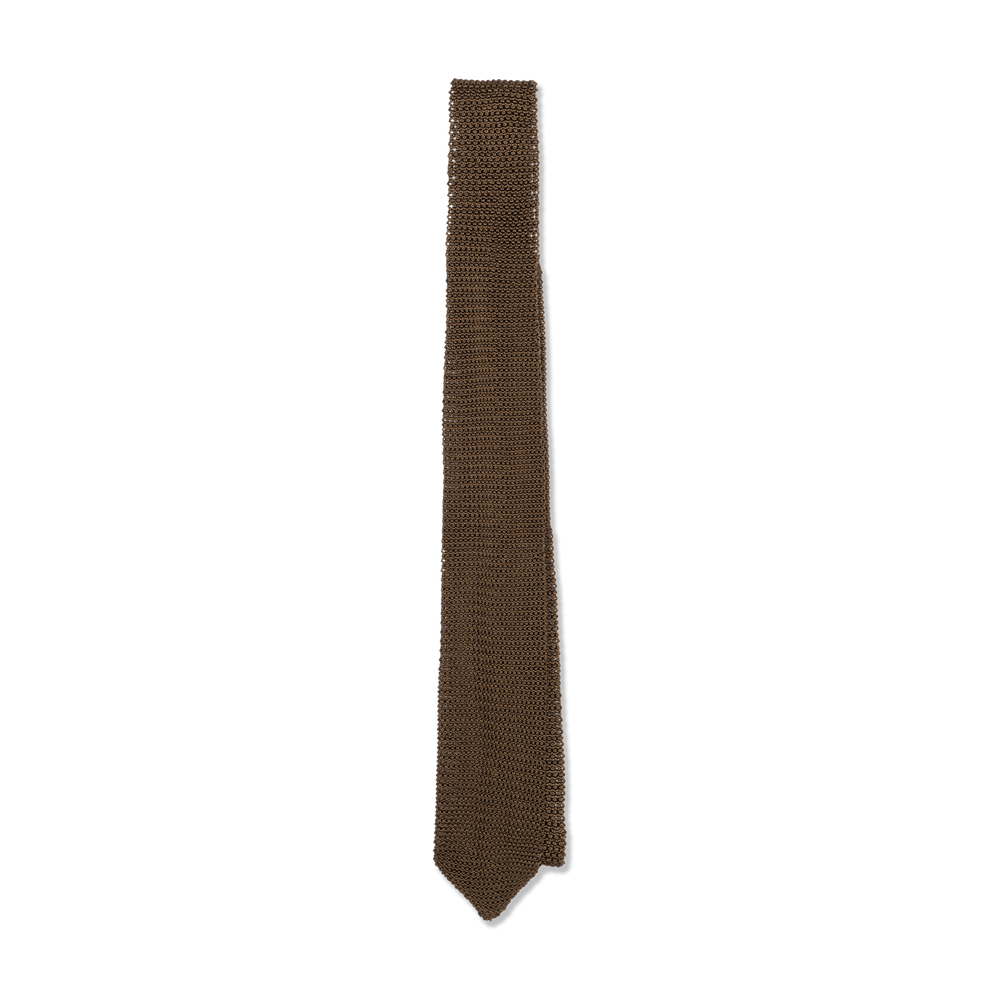 Silk Grenadine Tie in Olive Green