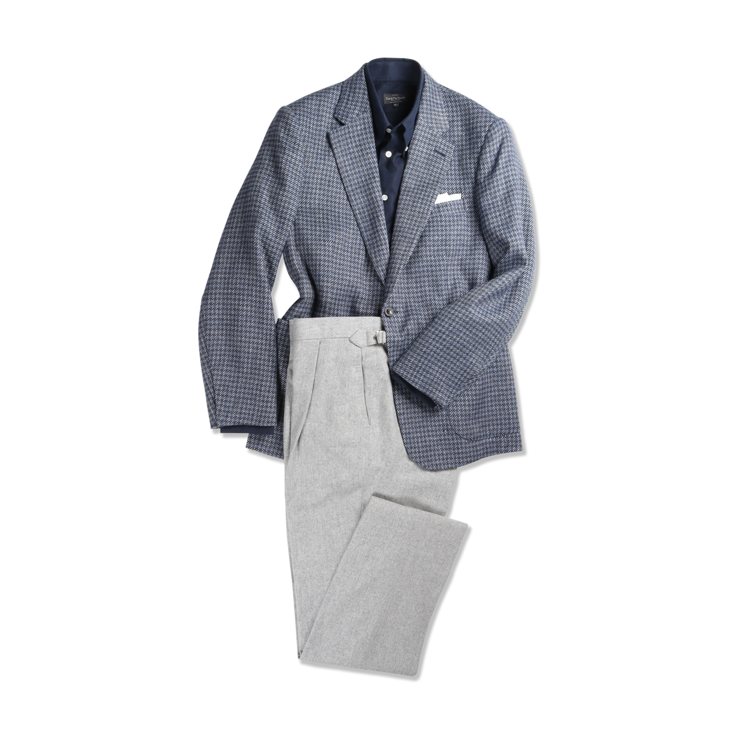 
                  
                    Single Breasted Notch Jacket in Blue Tweed
                  
                