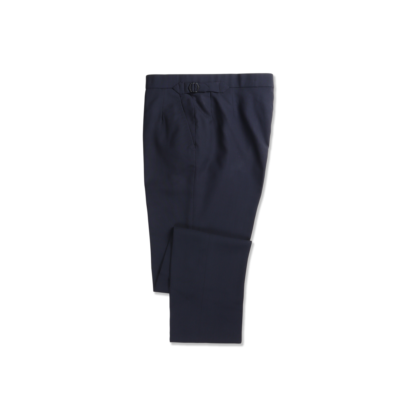 
                  
                    Single Breasted Peak Lapel Suit in Navy Travel Wool
                  
                