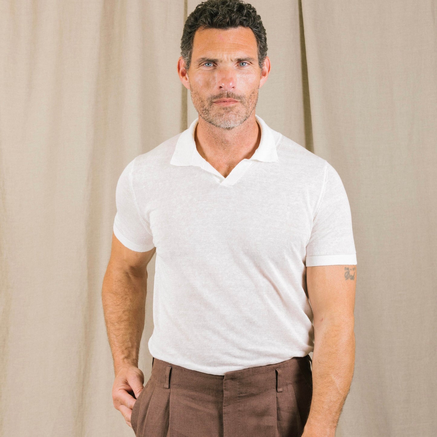 
                  
                    Hollywood Top Trousers in Cocoa Linen
                  
                