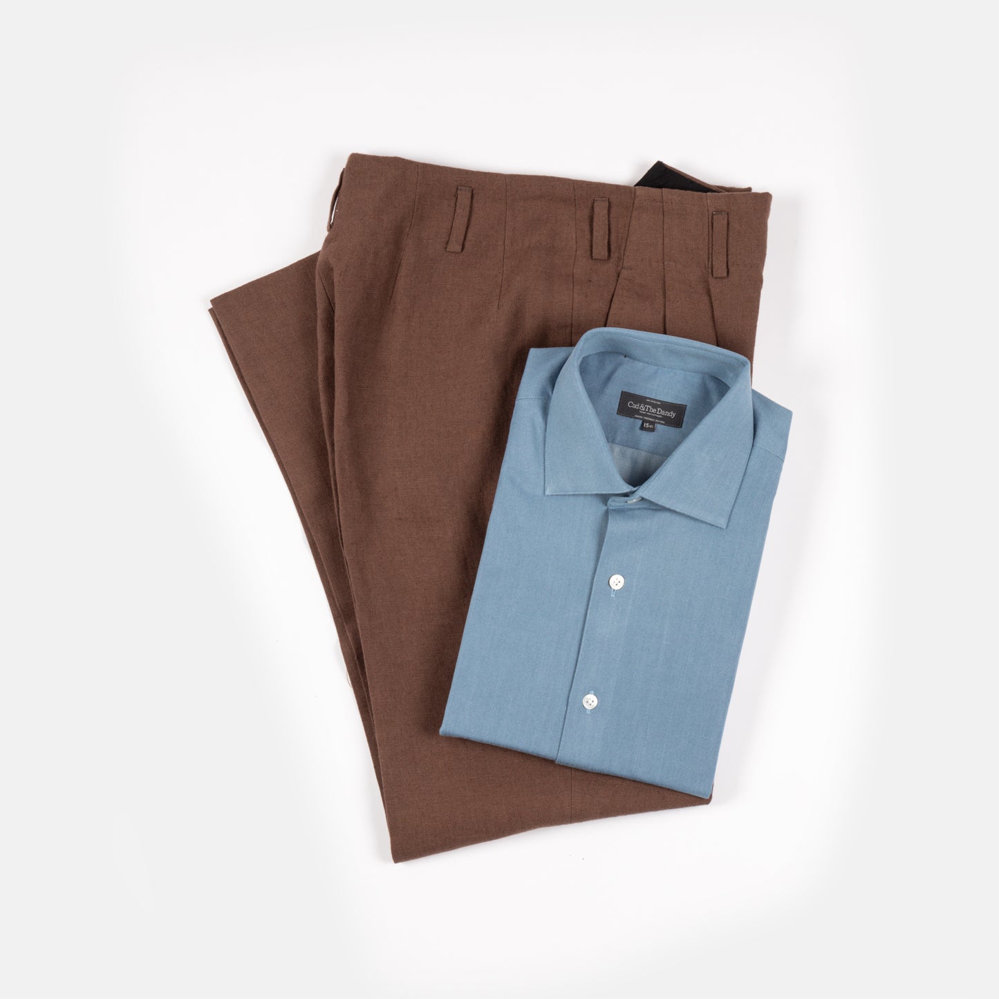 
                  
                    Hollywood Top Trousers in Cocoa Linen
                  
                