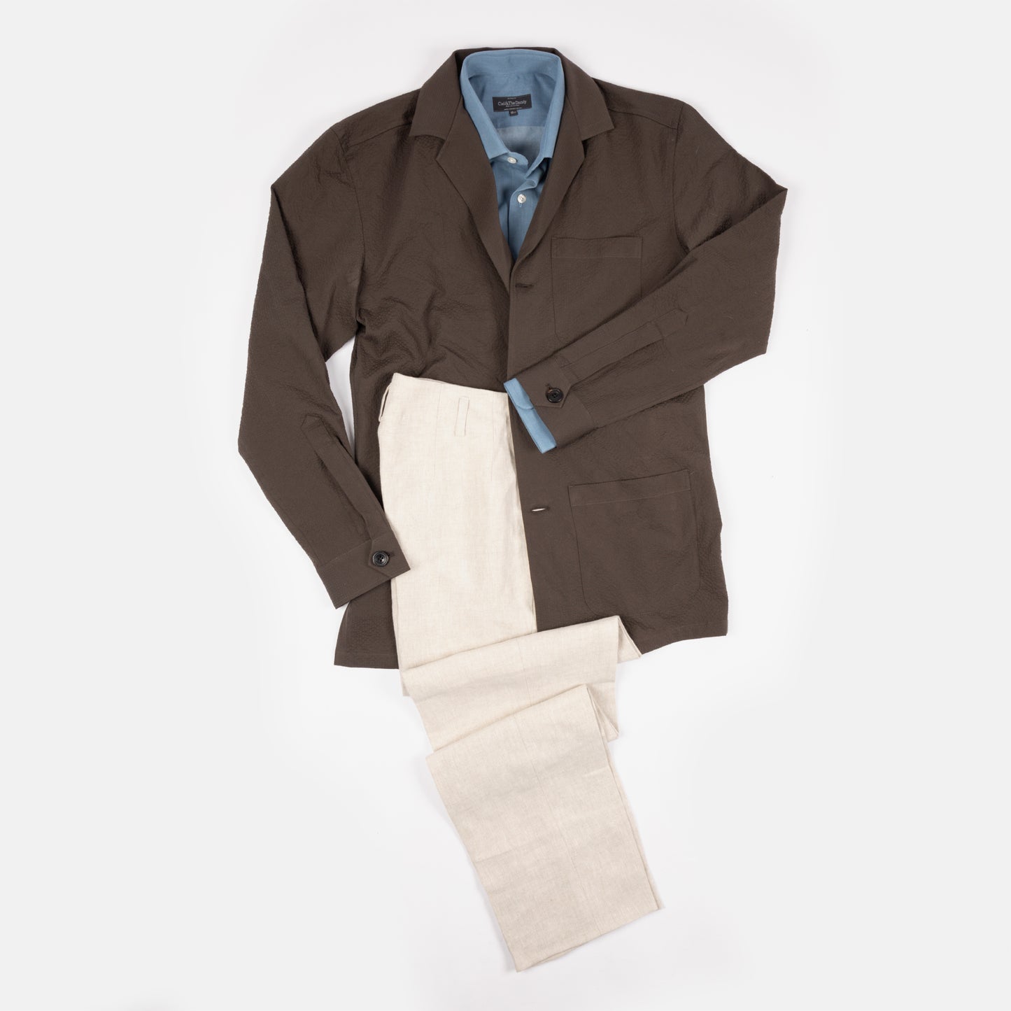 
                  
                    Hollywood Top Trousers in Natural Linen
                  
                