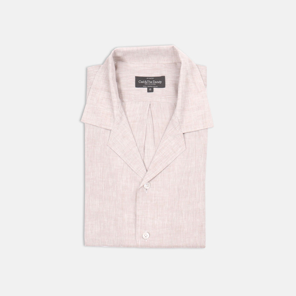 
                  
                    Riviera Collar Shirt in Fawn Linen
                  
                