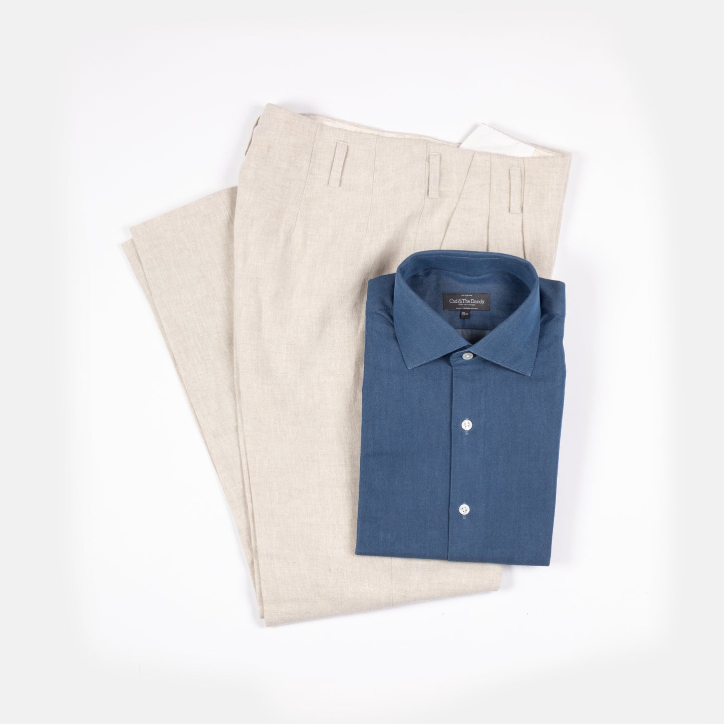 
                  
                    Hollywood Top Trousers in Natural Linen
                  
                