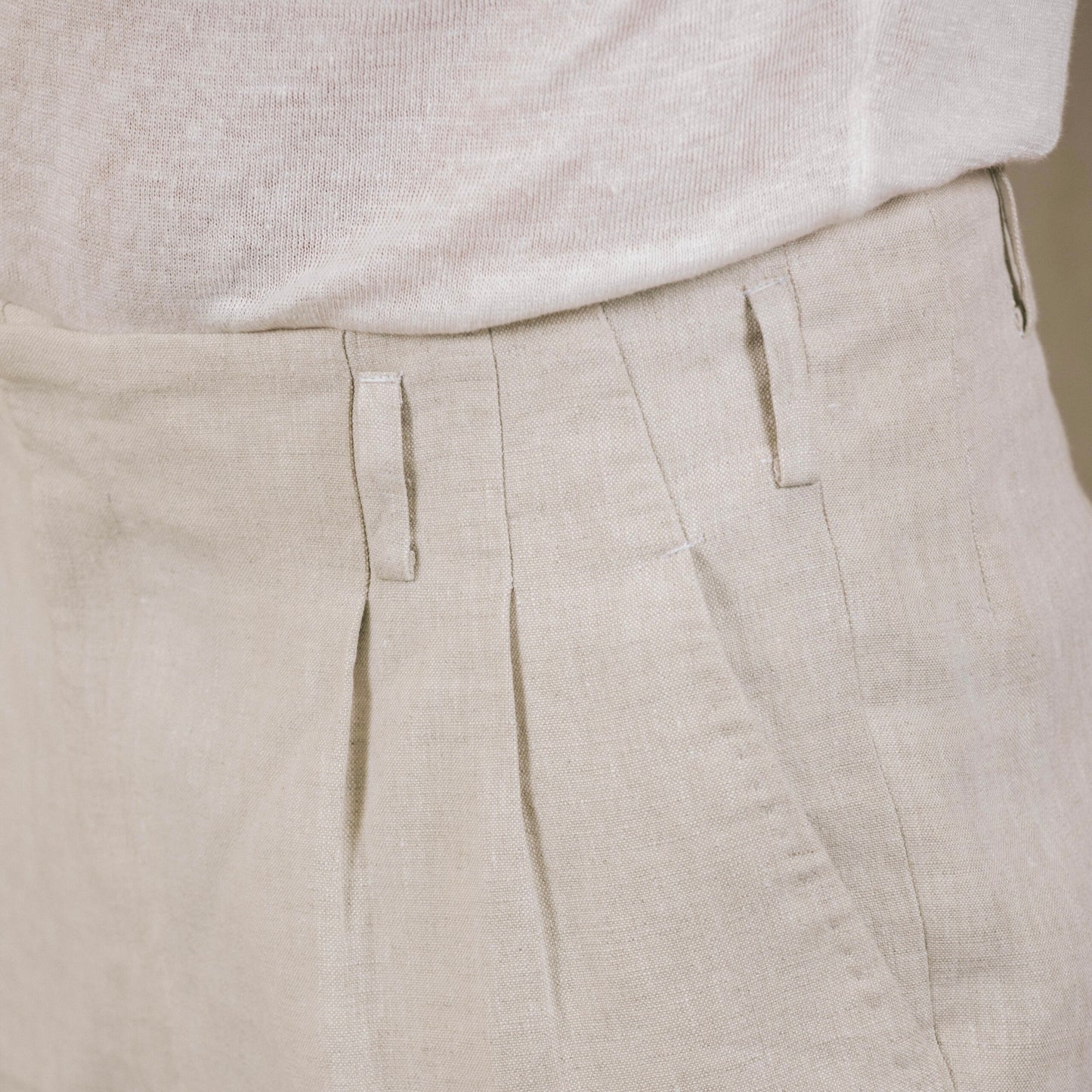
                  
                    Hollywood Top Trousers in Natural Linen
                  
                